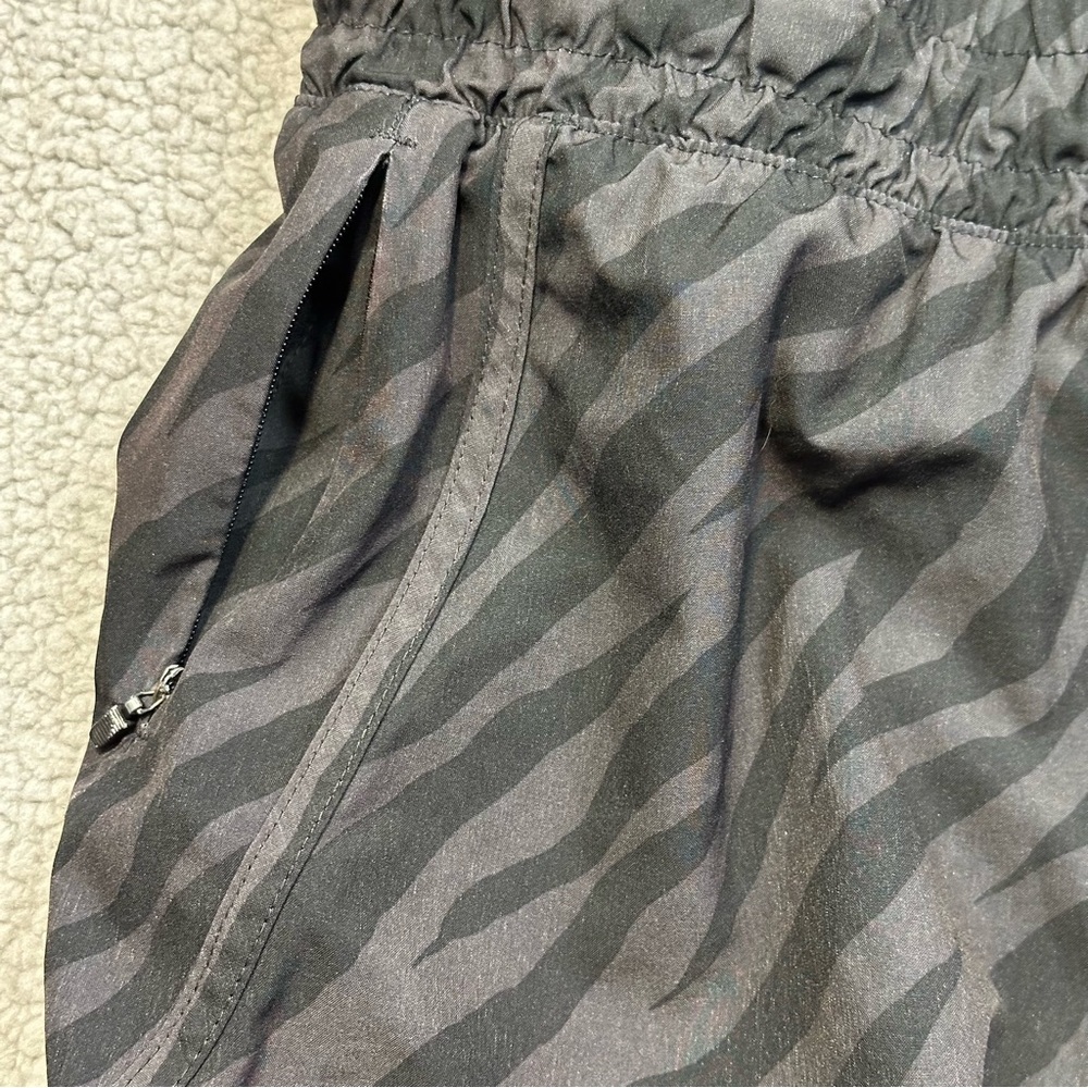 Avia Women's Zebra Print Athletic Shorts Small Black 2 in 1 Running Spandex - Picture 3 of 7